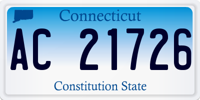 CT license plate AC21726