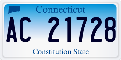 CT license plate AC21728
