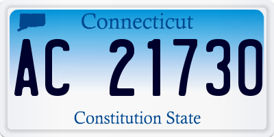 CT license plate AC21730