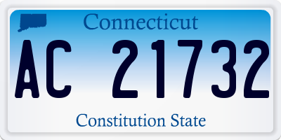 CT license plate AC21732