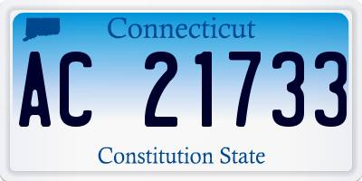 CT license plate AC21733