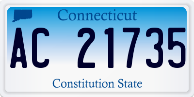 CT license plate AC21735