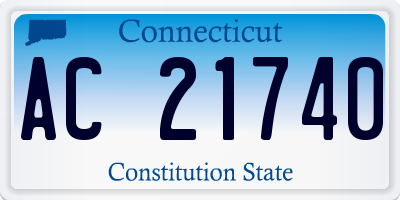 CT license plate AC21740