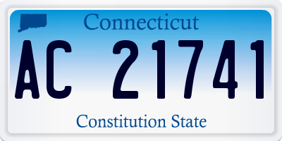 CT license plate AC21741
