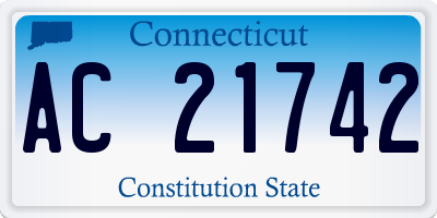 CT license plate AC21742
