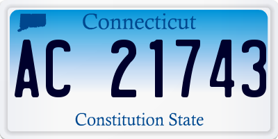 CT license plate AC21743