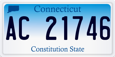 CT license plate AC21746