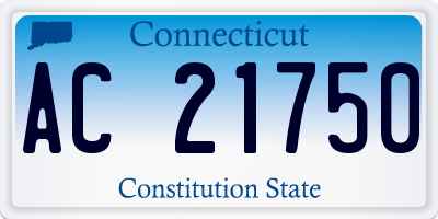 CT license plate AC21750