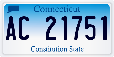 CT license plate AC21751