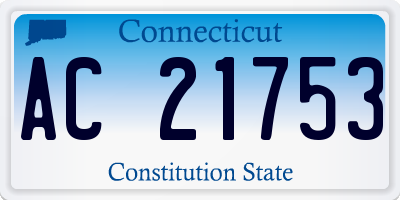 CT license plate AC21753