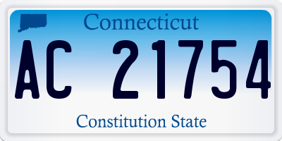 CT license plate AC21754