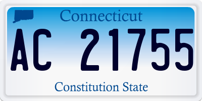 CT license plate AC21755