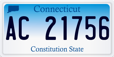 CT license plate AC21756