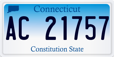 CT license plate AC21757