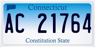 CT license plate AC21764