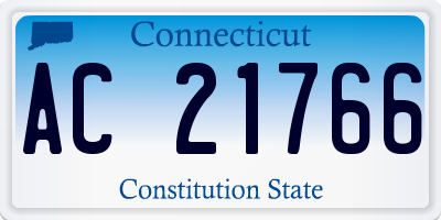 CT license plate AC21766