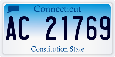CT license plate AC21769