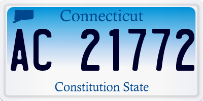 CT license plate AC21772