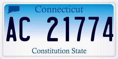 CT license plate AC21774