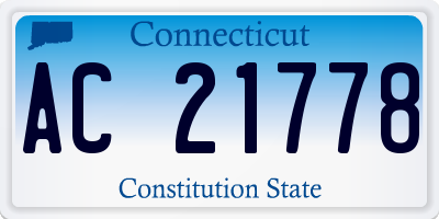 CT license plate AC21778