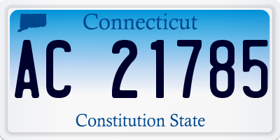 CT license plate AC21785