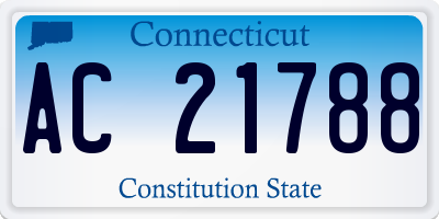 CT license plate AC21788