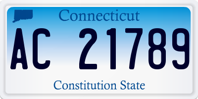 CT license plate AC21789