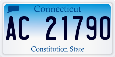 CT license plate AC21790
