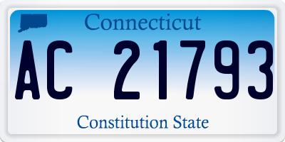 CT license plate AC21793