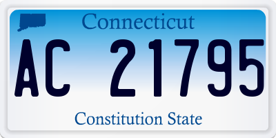 CT license plate AC21795