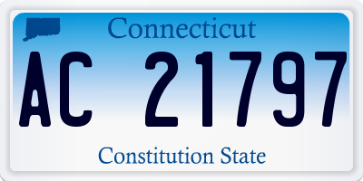 CT license plate AC21797