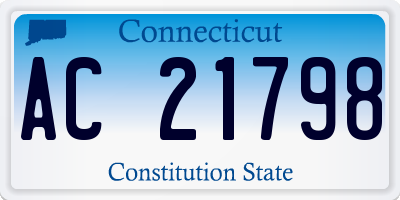 CT license plate AC21798