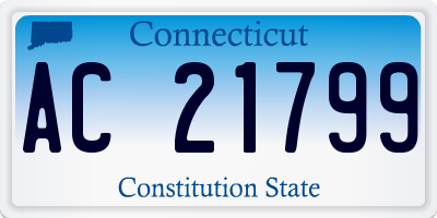 CT license plate AC21799