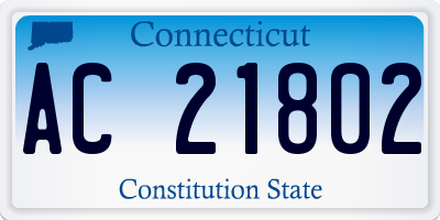 CT license plate AC21802