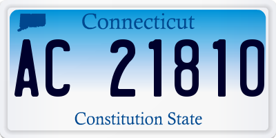 CT license plate AC21810