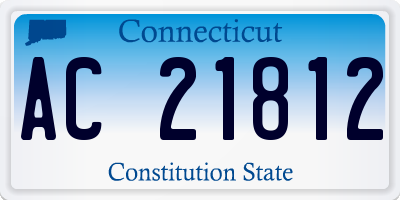 CT license plate AC21812