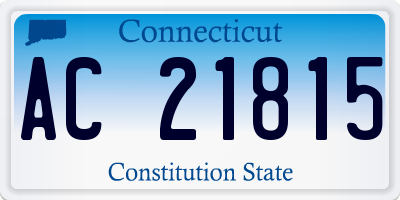 CT license plate AC21815