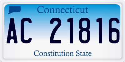 CT license plate AC21816
