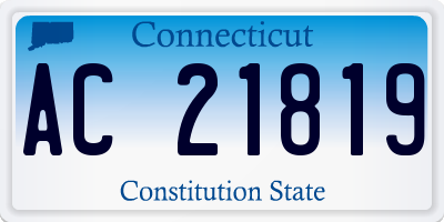 CT license plate AC21819