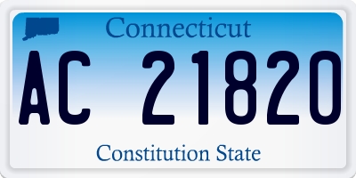 CT license plate AC21820