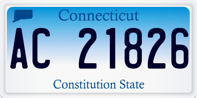 CT license plate AC21826