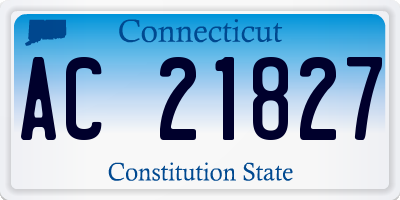 CT license plate AC21827