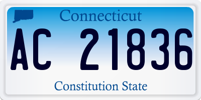 CT license plate AC21836