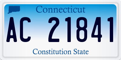 CT license plate AC21841