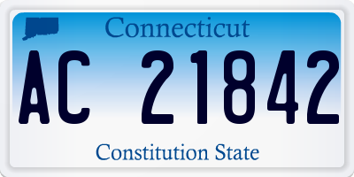 CT license plate AC21842