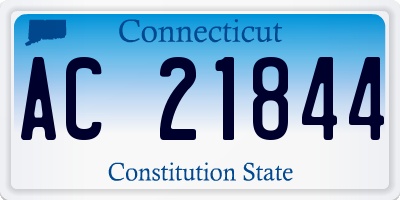 CT license plate AC21844