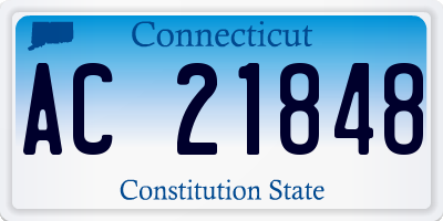 CT license plate AC21848