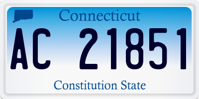 CT license plate AC21851