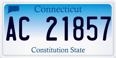 CT license plate AC21857