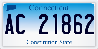 CT license plate AC21862